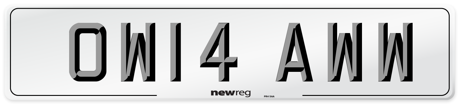 OW14 AWW Number Plate from New Reg